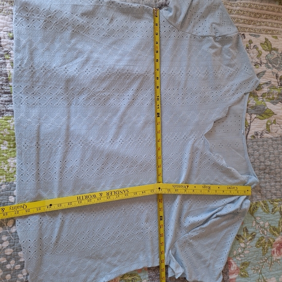 Light Blue Eyelet Top - Picture 11 of 16